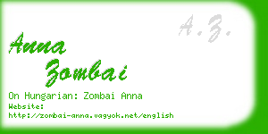 anna zombai business card